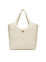 PINKO Torebka Tote Bag PE 25 PLTT 104536 A2AO Biały. Białe torebki klasyczne damskie Pinko, bez wzorów, ze skóry, bez dodatków. Za 1,199.00 zł.