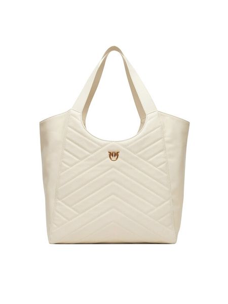 PINKO Torebka Tote Bag PE 25 PLTT 104536 A2AO Biały. Białe torebki klasyczne damskie Pinko, bez wzorów, ze skóry, bez dodatków. Za 1,199.00 zł.