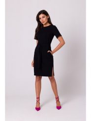 Be Wear Sukienka w kolorze czarnym rozmiar: M. Czarne sukienki damskie Be Wear, m, bez wzorów, z tkaniny, bez kołnierzyka, bez ramiączek, midi. Za 229.46 zł.