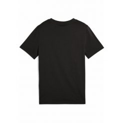 Młodzieżowa koszulka ESS z logo No. 1 PUMA Black. Czarna bluzki damskie Puma, m, bez wzorów, z gumy, młodzieżowe, bez kołnierzyka, bez ramiączek. Za 79.00 zł.