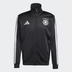 Kurtka dresowa piłkarska ADIDAS Niemcy. Kurtki damskie Adidas, xl, bez wzorów, z dresówki, sportowe, bez kaptura. Za 339.98 zł.