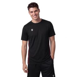 Męska koszulka sportowa Siroko Sports Tee Black/Burgundy M. Czarne t-shirty sportowe męskie SIROKO, m, z materiału, bez ramiączek, do biegania. Za 151.00 zł.