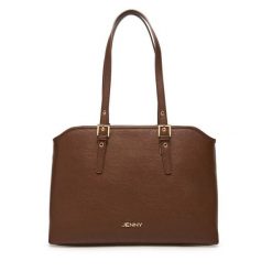 Torebka JENNY. Brązowe torebki klasyczne damskie Jenny, bez wzorów, bez dodatków. Za 159.99 zł.