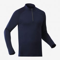 Koszulka termoaktywna narciarska męska Wedze BL 500 1/2 zip. Bielizna termoaktywna męska WED'ZE, m, bez wzorów, z elastanu. Za 79.99 zł.
