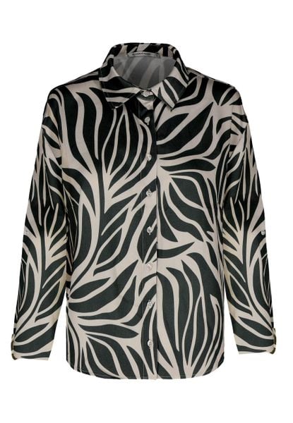 Koszula z wzorem K-LOST. Czarne koszule damskie Volcano, na lato, xxl, bez wzorów, z materiału, klasyczne, bez kołnierzyka, bez ramiączek. Za 129.99 zł.