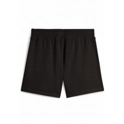 Damskie strukturalne szorty ESS ELEVATED 5" z wysokim stanem PUMA Black. Czarne spodenki sportowe damskie Puma, bez wzorów, sportowe, z podwyższonym stanem. W wyprzedaży za 104.00 zł.