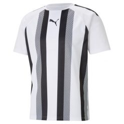 Koszulka Puma Team Liga Striped. Białe t-shirty sportowe męskie Puma, xs, bez ramiączek, do piłki nożnej. Za 121.00 zł.