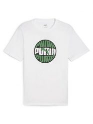 Koszulka Sportowa Męska Puma Graphics Circular. Białe t-shirty sportowe męskie Puma, m, z tkaniny, bez ramiączek. Za 73.99 zł.