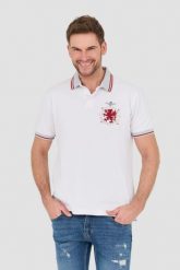 AERONAUTICA MILITARE Biała koszulka Polo M.C. Białe koszulki polo męskie AERONAUTICA MILITARE, l, bez wzorów, bez ramiączek. W wyprzedaży za 339.99 zł.