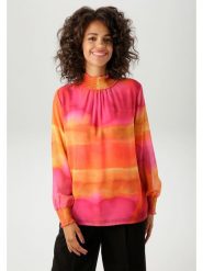 Aniston Bluzka w kolorze różowo-musztardowym rozmiar: 42. Różowe bluzki damskie Aniston, bez wzorów, bez kołnierzyka, bez ramiączek. Za 61.02 zł.