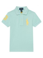 Polo Ralph Lauren Polo 322703635509 Turkusowy Regular Fit. Niebieskie t-shirty chłopięce Polo Ralph Lauren, bez wzorów, z bawełny, bez ramiączek. Za 359.99 zł.