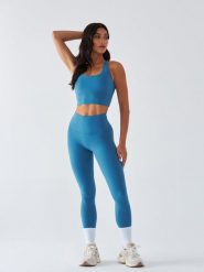 Legginsy Sportowe BeShaped Pilates Joga. Niebieskie legginsy damskie BESHAPED, xs, bez wzorów, z dzianiny. Za 199.00 zł.