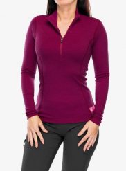Bluza termoaktywna damska Sensor Merino DF Tee L/S Zip. Czerwone bluzy bez kaptura damskie Sensor, l, z materiału. Za 299.99 zł.