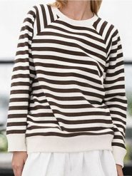 Bluza crewneck w paski - wielobarwny. Bluzy bez kaptura damskie Sinsay, l. Za 35.99 zł.