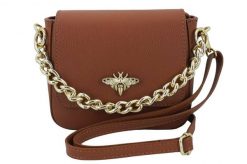 Listonoszka skórzana BARBERINI'S 949-12 j. brązowa. Brązowe shopper bag damskie Barberinis, bez wzorów, ze skóry, małe, bez dodatków. Za 191.99 zł.
