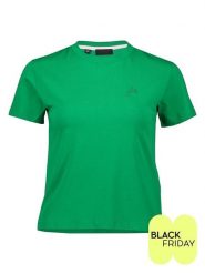 ESPRIT Koszulka w kolorze zielonym rozmiar: M. Zielone bluzki damskie Esprit, m, bez wzorów, z bawełny, bez kołnierzyka, bez ramiączek. Za 65.54 zł.