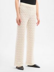 Noisy May spodnie z dzianiny - Laika Kobiety dzianina grubo tkana biały, M. Białe spodnie materiałowe damskie Noisy may, bez wzorów, z dzianiny, eleganckie. Za 119.95 zł.