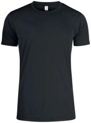 Clique Basic Active-T Junior koszulka z poliestru z ochroną UV/50 – black. Czarne t-shirty damskie CLIQUE, bez wzorów, z dzianiny, bez kołnierzyka. Za 89.02 zł.