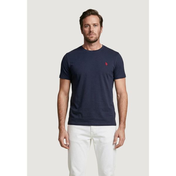 Koszulka crop top Mężczyzna U.S. POLO ASSN. MICK-BASIC. Niebieskie koszulki polo męskie U.S. Polo Assn., m, bez wzorów, z bawełny, bez ramiączek. Za 162.90 zł.