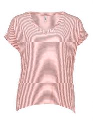 ONLY Koszulka w kolorze jasnoróżowym rozmiar: XL. Różowe bluzki damskie Only, xl, bez wzorów, bez kołnierzyka, bez ramiączek. Za 48.39 zł.