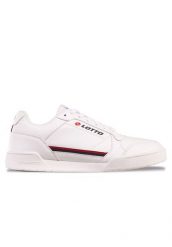 Buty sportowe do chodzenia unisex Lotto NANDU. Białe buty sportowe na co dzień damskie Lotto, bez wzorów, z materiału, trekkingowe. Za 117.00 zł.