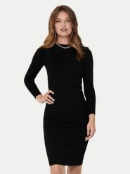 JDY Sukienka dzianinowa Kate 15207693 Czarny Slim Fit. Czarne sukienki damskie JDY, s, bez wzorów, z dzianiny, bez kołnierzyka, bez ramiączek. Za 119.99 zł.