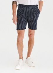 PAKO LORENTE - Szorty męskie w prążek z lnem. Szorty męskie Pako Lorente, z bawełny, bez kołnierzyka. Za 169.99 zł.