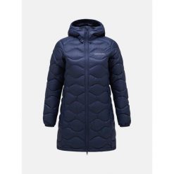 Kurtka narciarska damska Peak Performance Helium Down Parka. Niebieskie kurtki damskie Peak Performance, xs, bez wzorów, bez kaptura, narciarskie. W wyprzedaży za 1,369.00 zł.