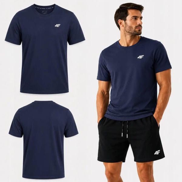 T-SHIRT MĘSKI 4F KOSZULKA BAWEŁNIANA SPORTOWA TTSHM3341 SS26. Szare t-shirty męskie 4f, m, bez wzorów, z bawełny, bez kołnierzyka. Za 49.99 zł.