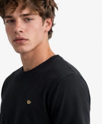 Superdry Koszulka SD&Co z haftowanym logo z bawełny organicznej slim. Czarne t-shirty damskie Superdry., xl, bez wzorów, z bawełny, bez ramiączek. Za 133.70 zł.