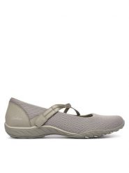 Skechers Baleriny 100771/TPE Beżowy. Brązowe baleriny damskie Skechers, bez wzorów, z materiału, bez obcasa. Za 299.99 zł.