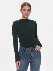 JDY Bluzka Filipa 15305339 Zielony Slim Fit. Zielone bluzki damskie JDY, s, bez wzorów, z syntetyku, bez kołnierzyka, bez ramiączek. Za 49.99 zł.
