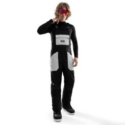 Spodnie snowboardowe z szelkami męskie B1 Keystone. Czarne spodnie materiałowe męskie SIROKO, bez wzorów, z materiału, sportowe. Za 652.00 zł.