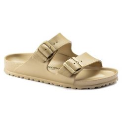 Klapki damskie Birkenstock Arizona Essentials EVA. Żółte klapki damskie Birkenstock, bez wzorów, bez obcasa. Za 199.99 zł.