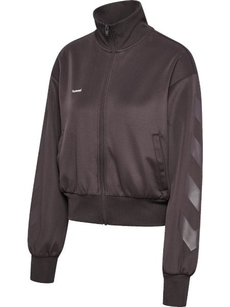 Hummel Kurtka z zamkiem hmlI-D TRACK TOP z poliestru z recyklingu – SHALE. Szare kurtki damskie HUMMEL, l, bez wzorów, z elastanu, bez kaptura. Za 257.00 zł.