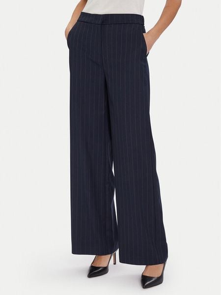 Maryley Spodnie materiałowe 25IB598/M17/35BL Granatowy Regular Fit. Niebieskie spodnie materiałowe damskie Maryley, bez wzorów, z materiału. Za 209.99 zł.