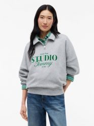 Tommy Hilfiger Bluza Kobiety Bawełna szary, S. Szare bluzy bez kaptura damskie Tommy Hilfiger, s, z bawełny. Za 649.95 zł.