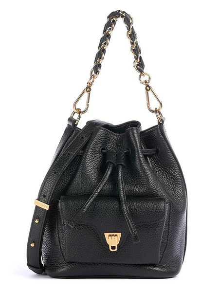 COCCINELLE Skórzana torebka w kolorze czarnym - 21 x 28,5 x 14 cm rozmiar: onesize. Czarne torebki klasyczne damskie Coccinelle, bez wzorów, z materiału, bez dodatków. Za 957.29 zł.