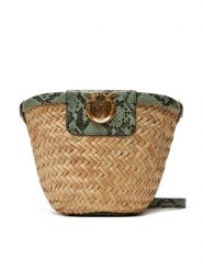 PINKO Torebka Love Summer Bucket PE 25 PLTT 103325 A2GO Beżowy. Brązowe listonoszki damskie Pinko, bez wzorów, z tworzywa sztucznego, bez dodatków. Za 569.99 zł.