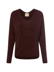 MOS MOSH Sweter z zawartością alpaki - MMThora Kobiety Wełna różowy|lila, S. Czerwone swetry klasyczne damskie Mos Mosh, s, z dzianiny, bez kołnierzyka. Za 549.95 zł.
