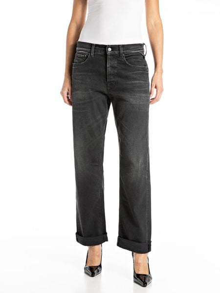 Replay Dżinsy - Relaxed fit - w kolorze czarnym rozmiar: W27/L30. Czarne jeansy damskie Replay. Za 371.45 zł.