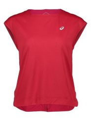 Asics Koszulka sportowa w kolorze czerwonym rozmiar: M. Czerwone bluzki sportowe damskie Asics, m, bez wzorów, bez ramiączek. Za 109.00 zł.