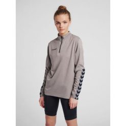 Bluza do piłki nożnej damska Hummel demi-zip hml AUTHENTIC. Szare bluzy bez kaptura damskie HUMMEL, xs. W wyprzedaży za 165.50 zł.