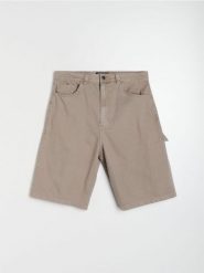 Bawełniane szorty baggy - szary. Szare szorty męskie Sinsay, bez wzorów, z bawełny. Za 69.99 zł.