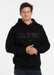Bluza męska Pitbull z kapturem Hilltop Black. Czarne bluzy sportowe męskie PITBULL, l, z bawełny. Za 239.00 zł.