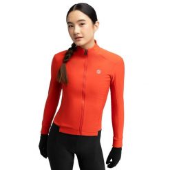 Damska kurtka rowerowa softshell Kolarstwo Siroko J1-W Plange. Czerwone kurtki softshell damskie SIROKO, bez wzorów, z materiału, bez kaptura. Za 296.00 zł.