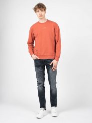 Pepe Jeans Bluza "David" | PM582169 | David | Mężczyzna | Czerwony, Pomarańczowy. Brązowe bluzy bez kaptura męskie Pepe Jeans, m, z bawełny. W wyprzedaży za 199.00 zł.