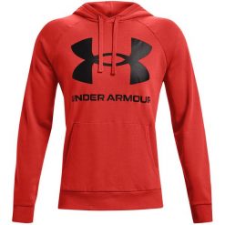 Bluza fitness męska Under Armour Rival Fleece Big Logo HD. Czarne bluzy bez kaptura męskie Under Armour, bez wzorów, sportowe, bez kołnierzyka, bez ramiączek. W wyprzedaży za 173.38 zł.
