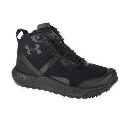 Buty trekkingowe męskie, Under Armour Micro G Valsetz Mid. Czarne buty trekkingowe męskie Under Armour, bez zapięcia, trekkingowe. Za 499.99 zł.