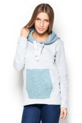 Bluza Kangurka z Niebieskimi Elementami. Niebieskie bluzy bez kaptura damskie Katrus, l, z bawełny. Za 199.00 zł.